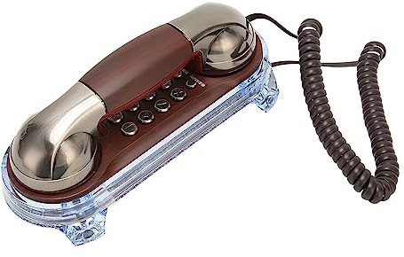 Telefoni da Parete Classici per Rete Fissa, Telefono con Filo per Montaggio a Parete retrò Vecchio Stile con Indicatore, Telefono da Parete retrò per Cucina Casa, Regali (Nichel cobalto)