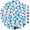 EinsSein 1kg Palline di cioccolato Mix piccolo bianco-azzuro matrimonio battesimo nascita comunione confettata cresima nascita confettis alla laurea decorazioni bimba bomboniere senza mandorla