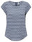 ONLY Onlvic S/S AOP Top Noos Ptm T-Shirt pour Femme, Denim foncé/AOP:Small Ikat, 36