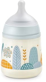 Suavinex, Biberon 150 ml. Biberon avec Tétine Symétrique SX Pro en Silicone à Débit Lent (S). Avec Valve Anti-Colique. Silicone Fin Ultra-Doux. Pour Bébés Nouveau-nés, +0 Mois. Dreams Bleu