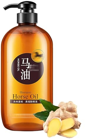 Horse Oil Nourishing Shampoo-No.1 Japan - 300ML Horse Oil Supple Moisturizing Shampoo,Hair Growth Shampoo, Anti-hair Loss Shampoo, Ginseng Extract Root Nourishing Shampoo
