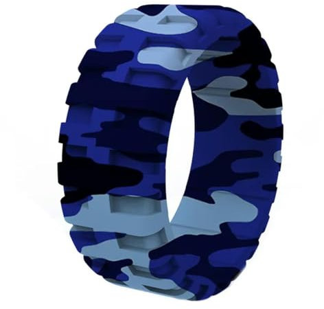 YAHOYA 9mm Silicone Anneau Concave Convexe Pneu Motif Bague De Mariage Grande Élasticité Hommes Silicone Bague Cadeau