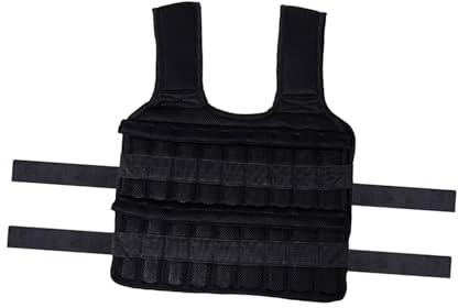 Dickly Belastungsweste, Gewichtsweste, Workout, 20 kg, Belastungsübung, 18 Taschen für Boxen, Laufen, Übungsjacke, Belastungsweste