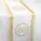 9 Meter x 29 cm „60“ Organza Rollen Transparent Organzastoff Tischläufer Dekostoff Banner perfekt als 60 Jahre Geburtstag Party 60. Jahrestag Party Dekoration Geschenk Schleife Accessoire