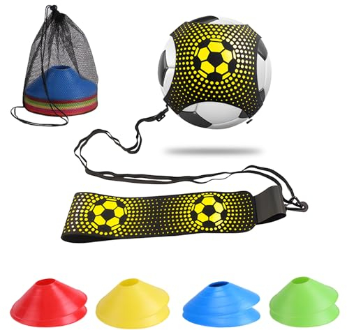 YGORTECH Slalomstangen-Set für Fußball, Agility-Training, inklusive Stangen, 6 Stück, Agility-Leiter, 10 Fußballkegel, Springseil für Geschwindigkeitstraining, Fußballtraining, Basketball und Fitness