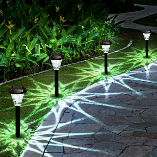 GIGALUMI 12 Pack Solar Lights Outdoor Waterproof,New Upgraded Solar Lights for Outside,Solar Grden Lights,Solar Outdoor Lights for Patio,Lawn,Yard and Landscape