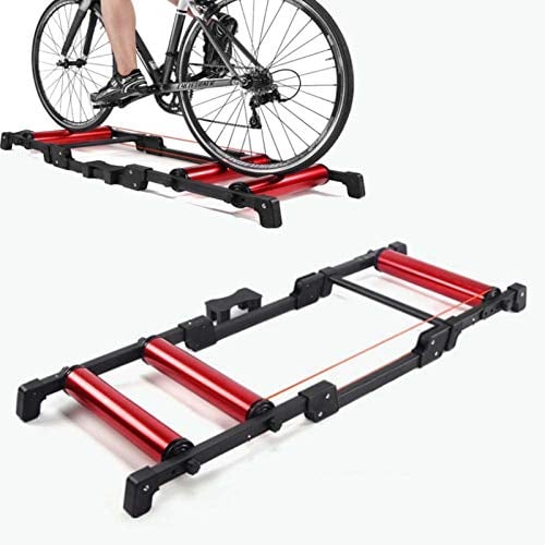 Bike Roller Faltbarer Indoor Cycling Fahrrad Rollentrainer, MTB Rennrad Trainingsstation, Passend für 24-29 Zoll Mountainbike/700C Rennrad
