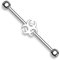 Treuheld® Silbernes Industrial Piercing mit Tribal | Piercing Stab