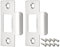 Door Strike Plate,2Sets Door Security Strike Plates & Matching Screws,Short Strike Plate Internal Door Lock Mortice Latch Stainless Steel Latch Deadbolt Strike Plate for Wooden Doors House Door