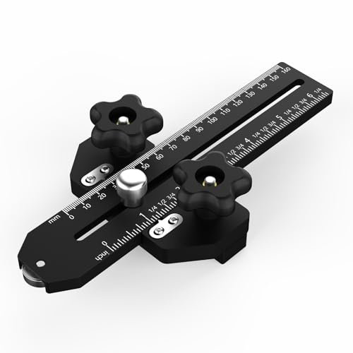 HFM Thin Rip Table Saw Jig Guide for Making Repetitive Narrow Thin Strip Cuts, for Table Saw Band Saw Router Table Fits for 3/8 x 3/4 T Slot,black