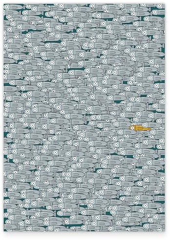 Printistico Poster A1 Goldsardine in einem Schwarm aus Fischen by Lina D.
