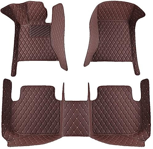 Fussmatten Auto Für VW Corrado 2000-2024, Allwetter VollstäNdige Abdeckung Leder Fußmatten Auto Anti Rutsch Wasserdicht Leicht Zu Reinigen(Brown)