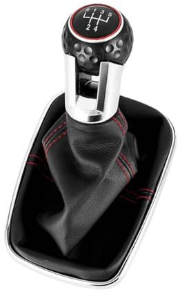 Viviance 12mm 5/6 Gang Schaltknauf Hebel kompatibel mit VW Golf 4 IV MK4 GTI R32 Bora Jetta 1999-2004 - 5 Geschwindigkeit