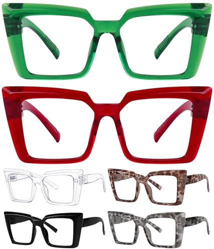 Eyekepper Übergröße Metalllose Schraubenlose FederScharniere Lesebrille für Damen - 6er Pack Große Lesebrillen +1.50