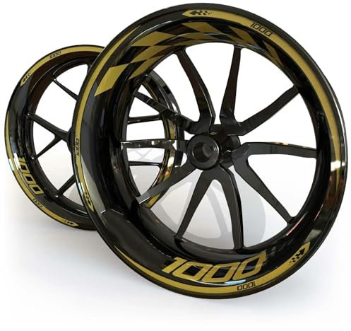 PPXDM Adesivo Cerchio Pneumatico Moto Anello Ruota Decalcomania Riflettente Decorazione Moto Adesivo Impermeabile per CB1000R(Style 9)