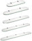 HomeHeng Glasregal Glasablage Wandregal Glas 8mm Hartglas,Klarglas + Chrom Glasklemme,Glas Regal für Badezimmer 70 x 12 cm,E3308-70HC