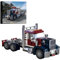 SymGrpu Stadt Ametikanischer Lastwagen Bausteine Bausatz, 268 PCS LKW Klemmbausteine BAU und Display, STEM Sammlerfahrzeuge Modellspielzeug für Erwachsene Teens