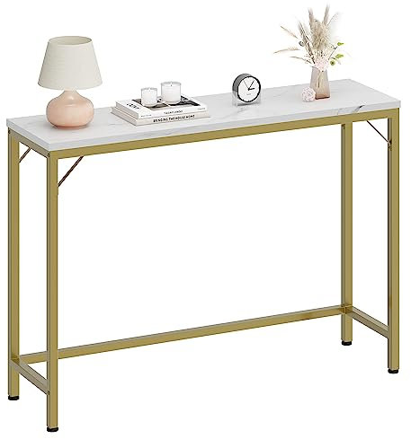 Console d'entree, Meuble Console, Etagere Table en Dore,en Metal,100 x 80 x 23 cm