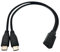 Halokny USB C Splitter Charge Cable,1 Feet USB Type C Female to 2 Dual USB Type C Male Y Splitter Extension Charging Cable(Only for Charging)
