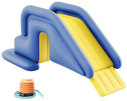 Diapositiva de Piscina Inflable, tobogán de Piscina PVC de 78.7x33.5x31.5 Pulgadas, al Aire Libre, Interiores, Trasero, Azul