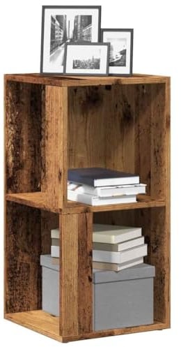 LLEZKBR Schränke & Aufbewahrungsschränke & Schließfächer, Eckschrank, Altes Holz, 33 x 33 x 67 cm, Holzwerkstoff