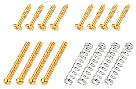 Banworks Metrisches Gewinde, M3, E-Gitarre, Humbucker, Tonabnehmer, Höhe, Schraubenfeder-Set, Humbucker-Rahmen, Befestigungsschrauben-Set für Epiphone LP SG, asiatische Humbucker-ausgestattete Gitarre