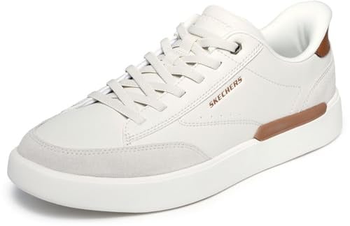 Skechers Herren Verloma Radical Slip-InTurnschuhe, Off White Synthetic/Suede, 45.5 EU