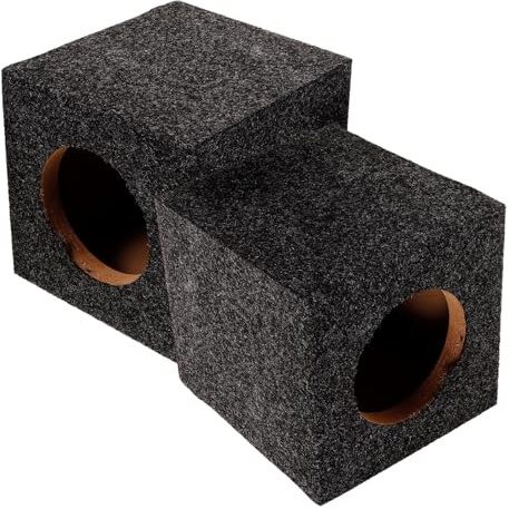 BUGUUYO Versiegeltes Subwoofer leergehäuse aus Holz mit Teppichüberzug Robust und Leicht für Auto Audio modifikation und Verbesserten Bass