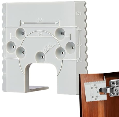 Door Hinge Cut Out Tool – ABS + 6.8x6x2.8cm | Door Hinge Mortise Jig | Hinges Installation Tool | Magnetic Precision Template for Accurate Doors Hinges Routing Indoor Outdoor Home Garage Workshop