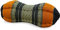 livasia Nackenstützkissen Papayakissen - Ø 13x43cm - Nackenkissen Papayaform, Sofakissen, Lesekissen mit Kapok, Kissen für Garten und Balkon, Reisekissen handgefertigt (Schwarz/Orange)