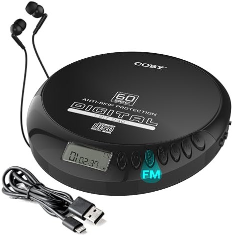 Coby CD-191-BLK Portable Anti-Skip/Compact CD Player