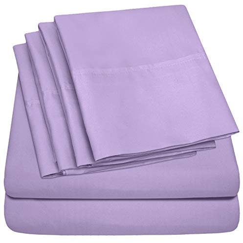 Set di lenzuola per letto king size, 6 pezzi, collezione Supreme, in microfibra spazzolata fine, con tasca profonda, set di biancheria da letto king size, 2 federe extra, ottimo valore, king size,