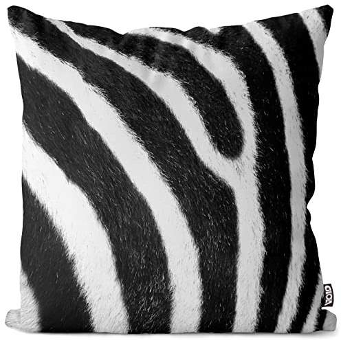 VOID Zebrafellmuster Kissenbezug Kissenhülle Outdoor Indoor Zebra, Kissen Größe:80 x 80 cm