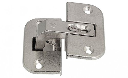 Charnière d'angle pour armoires Hafele - 150° - Classique - Nickelé - Acier - Remplace charnière papillon