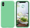 SURPHY iPhone XS/X Case, Liquid Silicone Case with Soft Microfibre Cushion Lining Protective Bumper Anti-Shock Case for iPhone XS/X 5.8 Inches, Mint Green