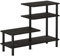 Furinno Deko-Regal mit 3 Ebenen, Holz, Espresso/Schwarz, 29.49 x 80 x 64 cm