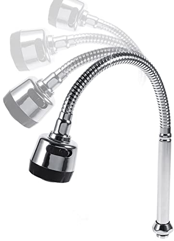 Rubinetto lavello Rubinetto Cucina con Tubo Flessibile, 304 Acciaio Inossidabile Resistente Girevole Rubinetto beccuccio raccordi, Maniglia Singola Rubinetto della Cucina