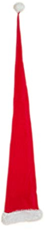Ciffre Weihnachtsmütze Nikolausmütze Winter Mütze Mützen Nikolaus Santa 150cm Lang Rot Schalmütze