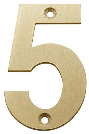Front Door Numbers 3 Inch Satin Brass Door Numbers 0-9 (5)