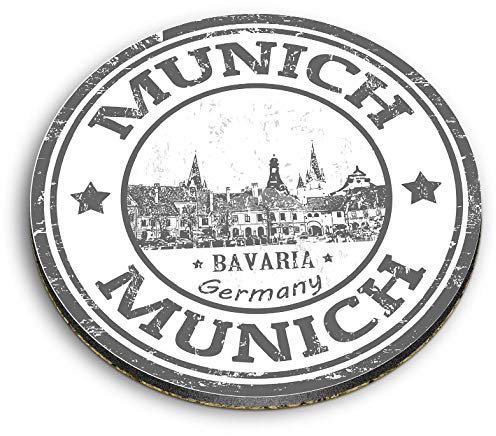 1 x Round MDF Magnet - Munich Germany Bavaria Europe EU 39964