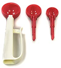Tupperware Portioner PortionsART white pastel red measuring spoon 37743
