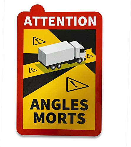 50 x Aufkleber Toter Winkel ANGLES MORTS LKW >3,5 t Made in Germany TOP-Qualität