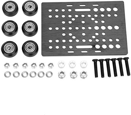 Aluminium Gantry Plate,Anodic Anodized Gantry Plate with Multiple PreDrilled Holes,Gantry Plate Slide Build Board Bearing Pully Set Fit for Opennbuilds VSlot Nema Linear Actuators