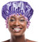 Bodylife Shower Cap Reusable Bath Cap Dual layered Waterproof Purple & Pink 27cm