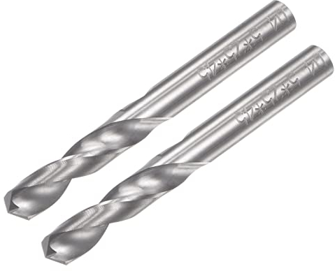 sourcing map 2 Stück VHM Bohrer Spiralbohrer Hochleistungsbohrer Ultrahart 4,5 mm C2/K20
