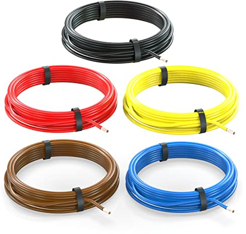 AUPROTEC Fahrzeugleitung 4,0 mm² Set 5 Farben à 10m FLRY-B als Ring