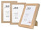 DEHA Design Bilderrahmen, 10 x 15 cm (3er Set), Holz, Eiche, Fotorahmen zum Auftstellen im Hoch- & Querformat, bruchsicheres Kunstglas, Fontana