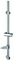 Wirquin 60723474 Barre de douche Ø25 en inox avec curseur en ABS chromé ajustable et porte-savon, chromé