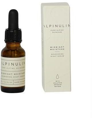 ALPINULIN MIDNIGHT MOISTURE NOURISHING NIGHT SERUM 20ml Vegan - Skincare Serum, Nachtpflege mit alpinen Wirkstoffen, Antioxidative Anti Aging Gesichtspflege