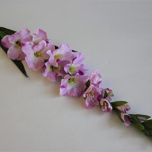 99 cm 6 Köpfe Künstliche Gladiolen Deko Hausgarten Hochzeit Blumenarrangement Gladiolen Gefälschte Pflanzen Seide Rot Weiß Rosa Großhandel-lila